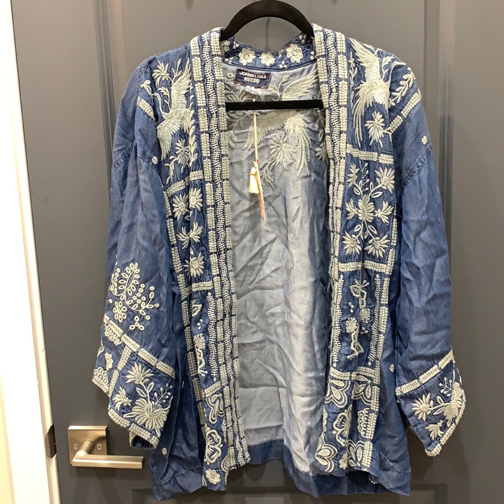 Johnny Was cropped kimono